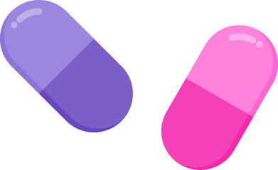 Colorful capsule pills display assorted medical medication