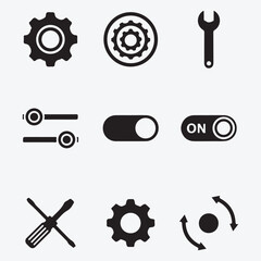 vector set of gears