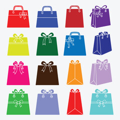 vector illustration of shopping bags