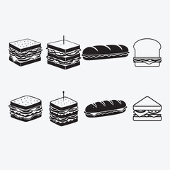 Chocolate chip cookie silhouette illustration