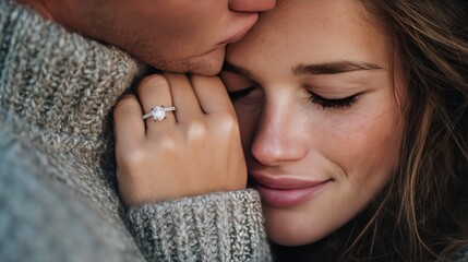 Couple celebrating love together