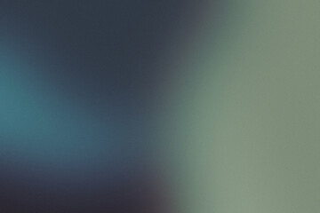 Fototapeta premium Muted teal and blue grainy gradient blur background. Dreamy modern abstract background.