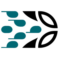 Sports Car Speeding Through Water Mist Logo