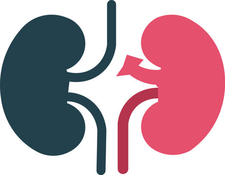 Kidney and Heart Organ Health Symbol