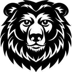 Obraz premium Head of a Black Bear Emblem