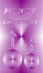 Elegant Merry Christmas Purple Ornament Background with Soft Gradient Glow