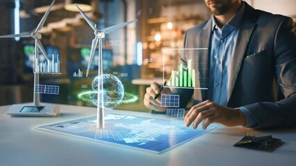 Innovative Visionary Energizing Future with Renewable Energy Solutions - Powered by Adobe