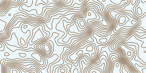 Abstract gold topographic lines on a green background. Golden line waves topographical design. Geographic mountain contours Vector Illustration.