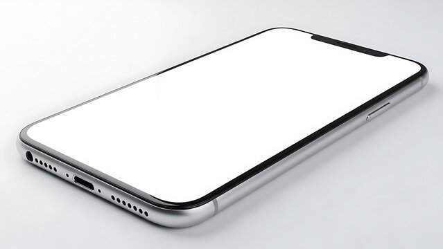 A sleek and modern smartphone with a white screen