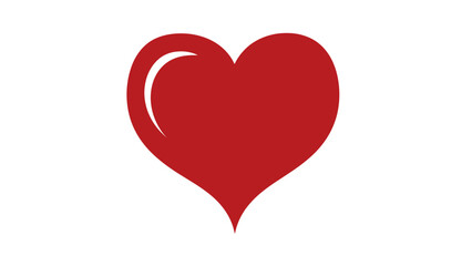 Stylized red heart icon representing love and emotional connection for digital and print designs