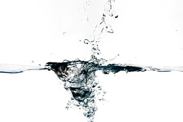 Abstract Liquid Water Splash with Curved Flow