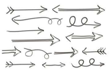 Hand-drawn arrows, doodle style, sketchy lines, playful and natural look