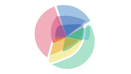 Obraz premium Vibrant and Dynamic Circular Abstract Color Wheel with Multiple Overlapping Segments