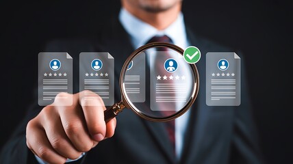 Digital identity verification and user profile search concept