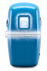 Futuristic blue cryotherapy cabin for cold treatment on a transparent background