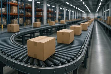 Advanced package processing system elevating warehouse logistics efficiency in modern facilities