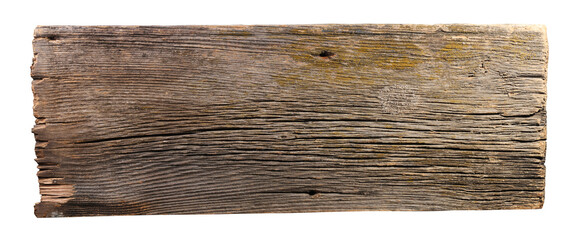 Old wooden sign board background. plank wood isolated for design art work or add text message. 