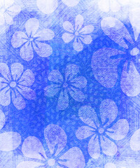 Hand-Painted Floral Watercolor Background &ndash; Soft Layered Flower Illustration