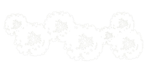 Trees for urban planning and architectural plans. Outline vector for landscape design and exterior entourage.