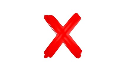 Obraz premium red cross isolated on white