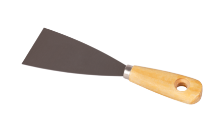 Putty knife isolated on white or transparent background