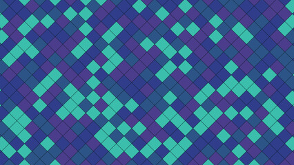 Abstract geometric pattern of interlocking diamonds in shades of blue and purple creates a modern, textured background.