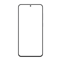 Icy blue smartphone mockup template. No background. Empty screen. Only frames. png. Isometric