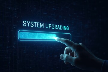 System Upgrade in Progress on Futuristic Interface