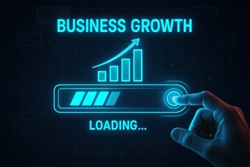 Business Growth Loading Interface with Touch Activation