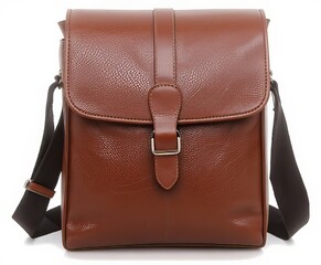 Bolso cl&aacute;sico de cuero beige con solapa sobre hombro