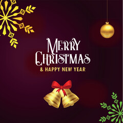 Realistic Christmas and New Year 2026 Elements Vector Design with Holiday Text, Festive Seasonal Decorations, Winter Celebration Illustration