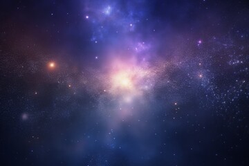 Naklejka premium Vibrant cosmic scene with stars and galaxies in deep space