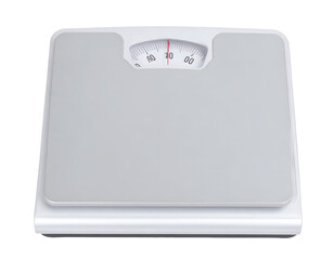 A modern mechanical bathroom scale with a clear dial and a smooth, flat weighing platform for accurate weight measurement