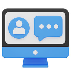 Naklejka premium 3D Online Webinar Icon