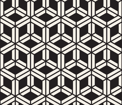 Vector seamless pattern. Modern stylish abstract texture. Repeating geometric tiles