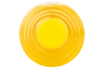 bottle Green tea with lemon isolated on white background