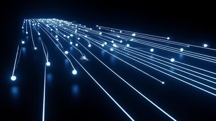 Digital Data Flow Network Futuristic Technology Connection Global Information Transfer. - Powered by Adobe