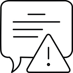 Warning message display Vector