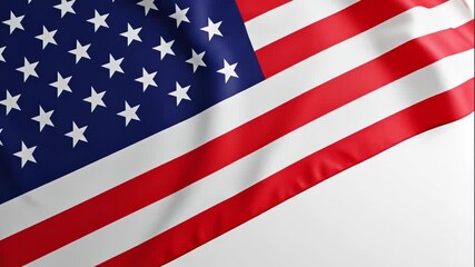 The american flag waving in the wind