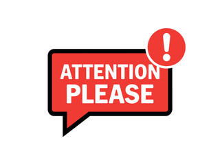 Attention Please Warning Sign Icon
