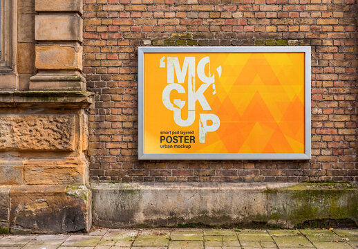 Brick Wall Frame Mockup