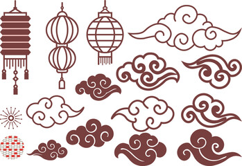 A vintage vector set of decorative floral elements features seamless patterns, retro borders, and nature-inspired leaf ornaments for elegant art and jewelry design © Jamalvect