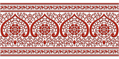 Embossed floral pattern. Indian art legacy. Overlapping vignettes. Indian, Arabic, Middle East classic style. 