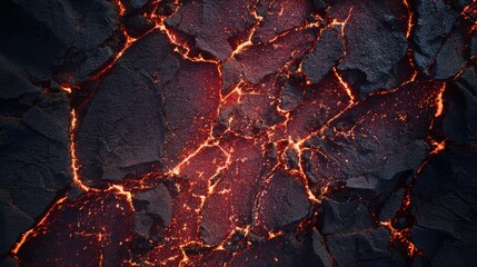 Lava Flow Molten Rock Texture Background.