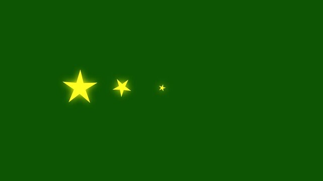 Star twinkling shine animation with glowing white sparkle lights, vector doodle style stars, fairy magic dust particle trails, blinking starlight motion on black screen, chroma key ready green backgro