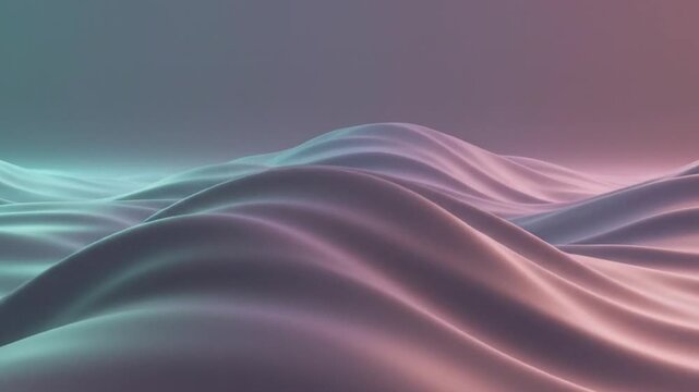 Soft Abstract Flowing Wave Landscape with Smooth Gradient Colors Creating Calm Futuristic Background for Modern Design and Creative Visualization