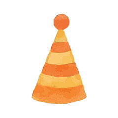 watercolor party hat