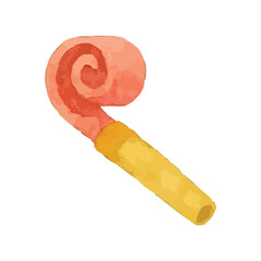 watercolor party trumpet