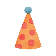 watercolor party hat