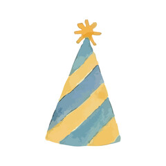 watercolor party hat